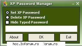 xp password 
change the password of admin user on the computer you are  xp password